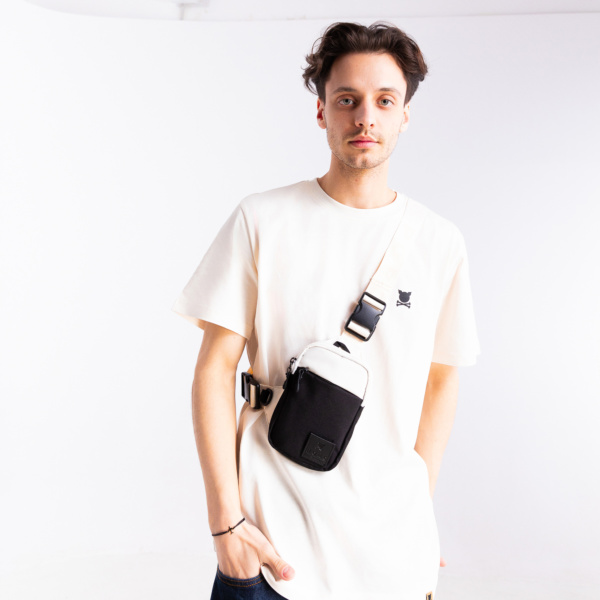 "Diaz" Black/Off white Sling Bag