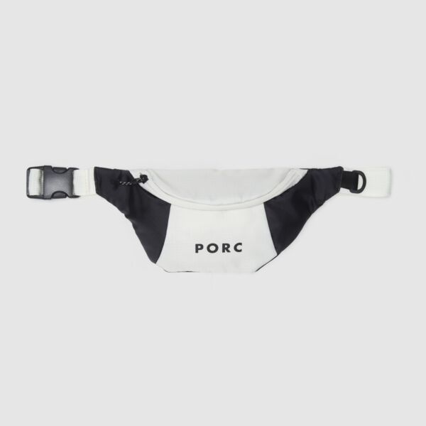 "Incognito" Off white/Black Reversible Hip Bag