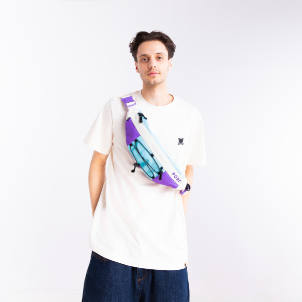 "Summit" Purple/Off white Hip Bag