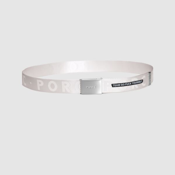 "TGFY" Off White Belt