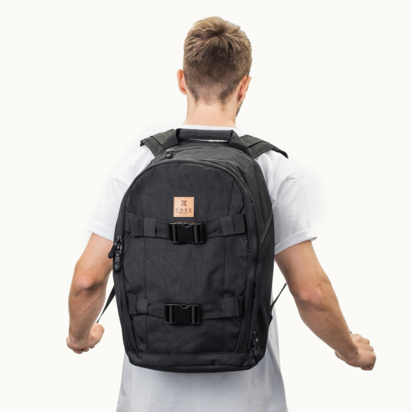"Pivot" Black Backpack