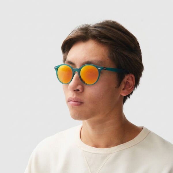 "Day Off" Aqua Mirror Polarized Sunglasses