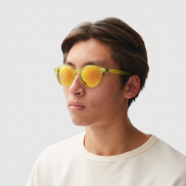 "Day Off" Lime Mirror Polarized Sunglasses