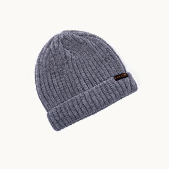 "Villain" Small Label Grey Beanie