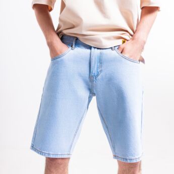 "Invert" Blue rinsed Denim Shorts