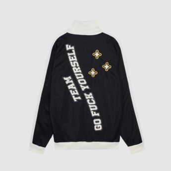 "League" Black/White Track Top