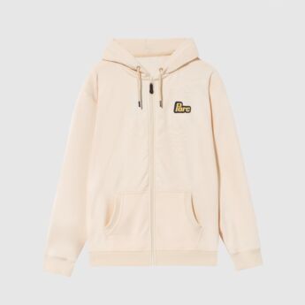"Tilted" Mineral Zipper Hooded Sweat