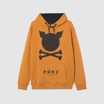 "Logo" Brown Hooded Sweat