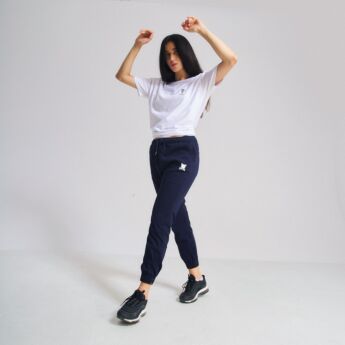 "Essential Logo" Navy Joggers