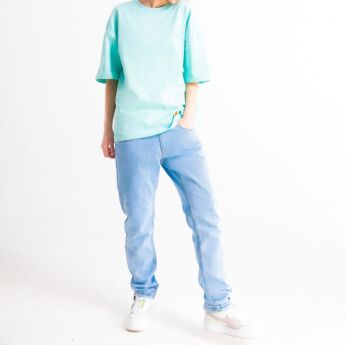 "Invert" Blue rinsed Denim Pants