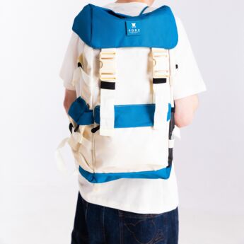 "Summit" Off white/Pig Blue Backpack