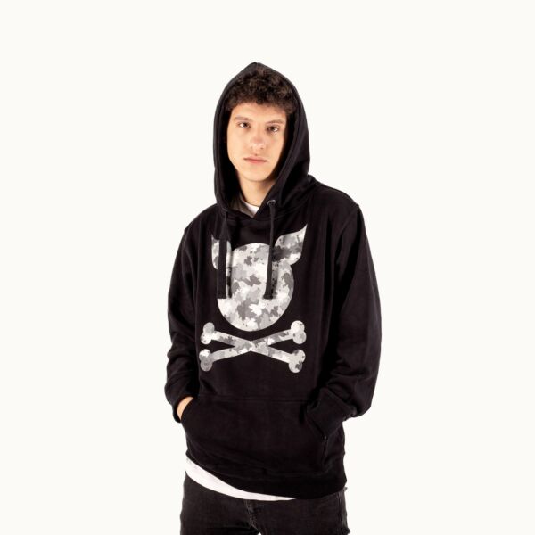"Camouflage" Grey Hooded Sweat