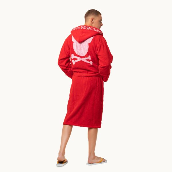 "Surrender to None" Red Bathrobe