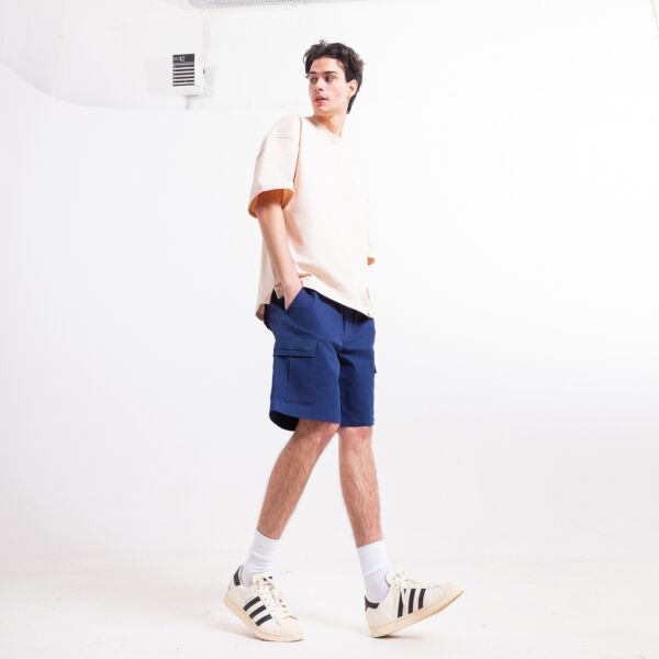 "Collect" Navy Cargo Shorts