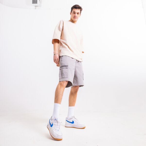 "Collect" Stone Cargo Shorts