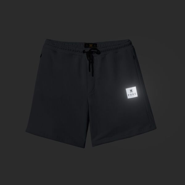 "Reflective Label" Charcoal Sweatshorts