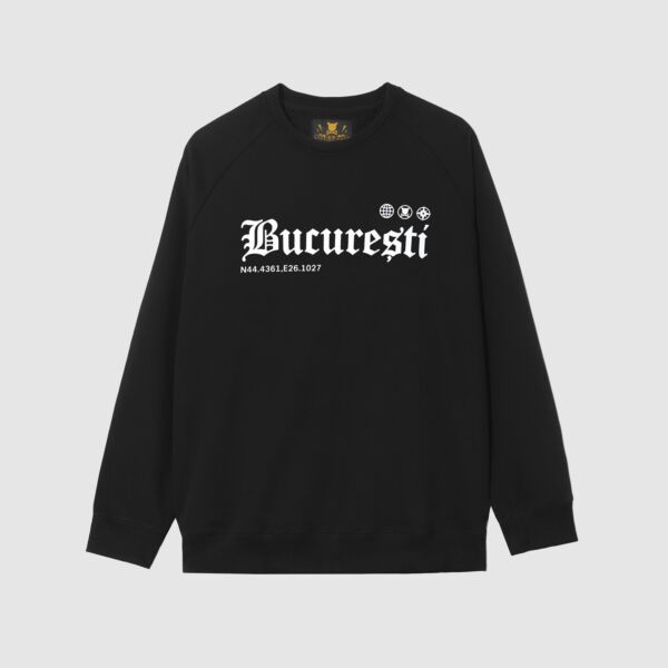 "Bucuresti" Black Sweatshirt