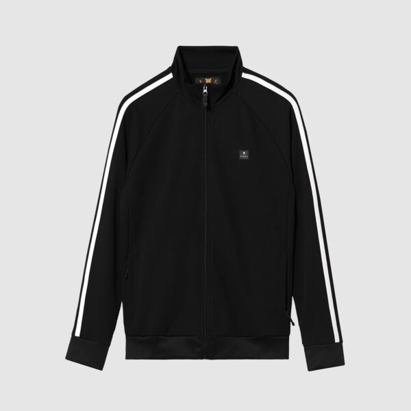 "Crooked" Black/White Track Top