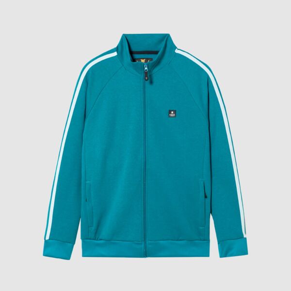 "Crooked" Teal/Aqua Track Top