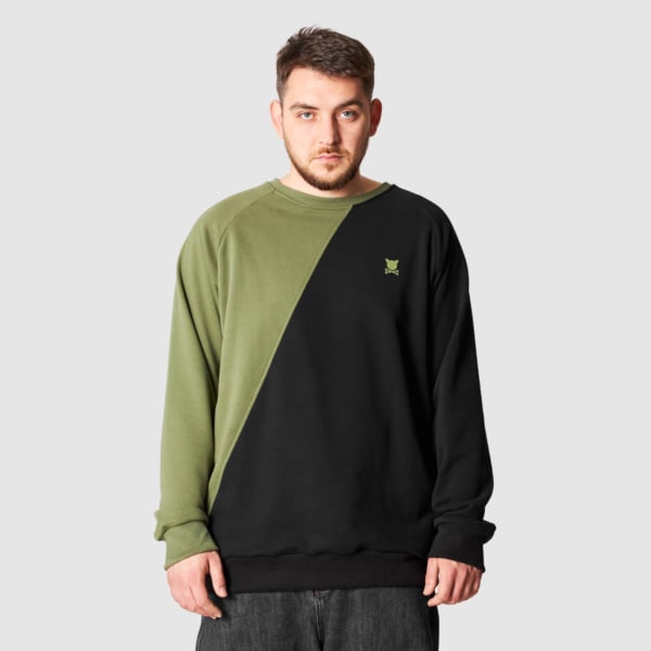 "Essential Logo" Olive/Black Sweatshirt