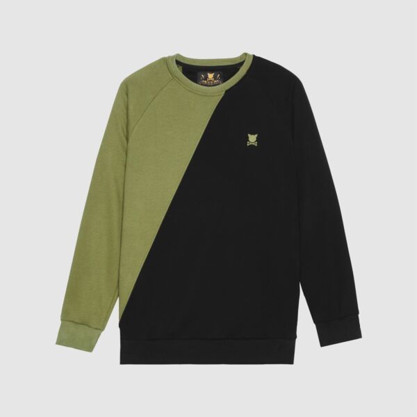 "Essential Logo" Olive/Black Sweatshirt