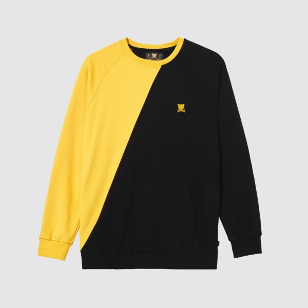 "Essential Logo" Mustard/Black Sweatshirt