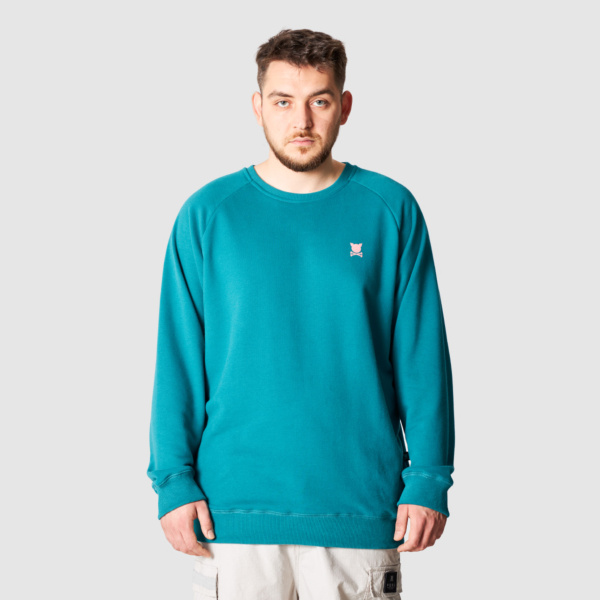 "Essential Logo" Teal Sweatshirt