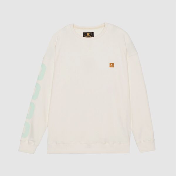 "Digital" Off White Oversized Sweatshirt