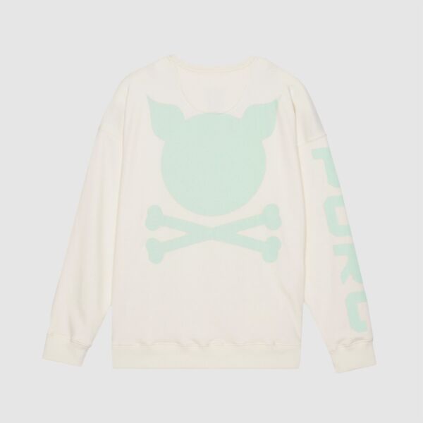 "Digital" Off White Oversized Sweatshirt