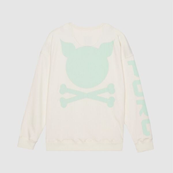 "Digital" Off White Oversized Sweatshirt