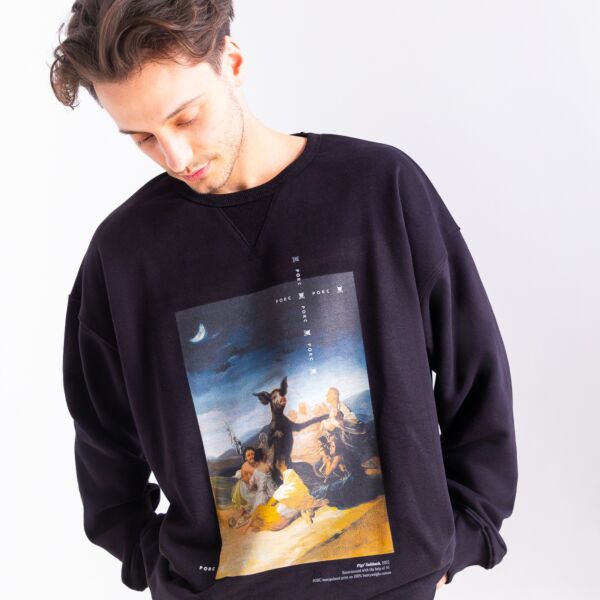 "Pig`s Sabbath" Oversized Sweatshirt
