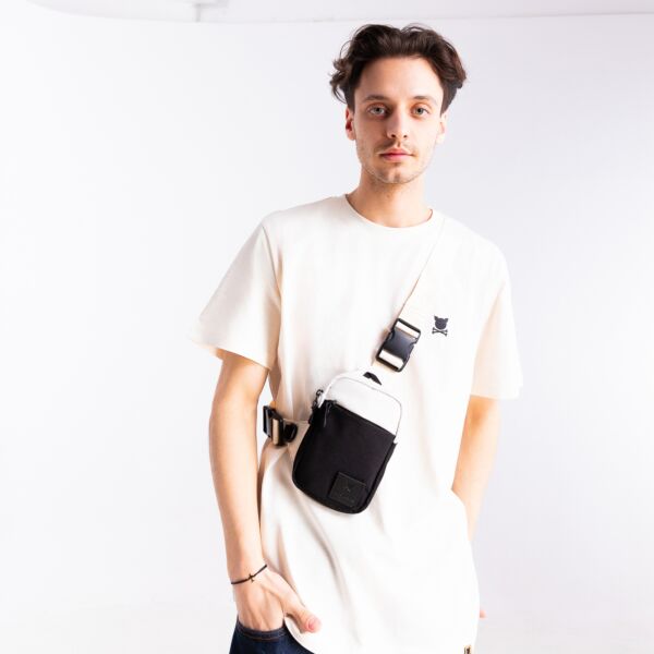 "Diaz" Black/Off white Sling Bag