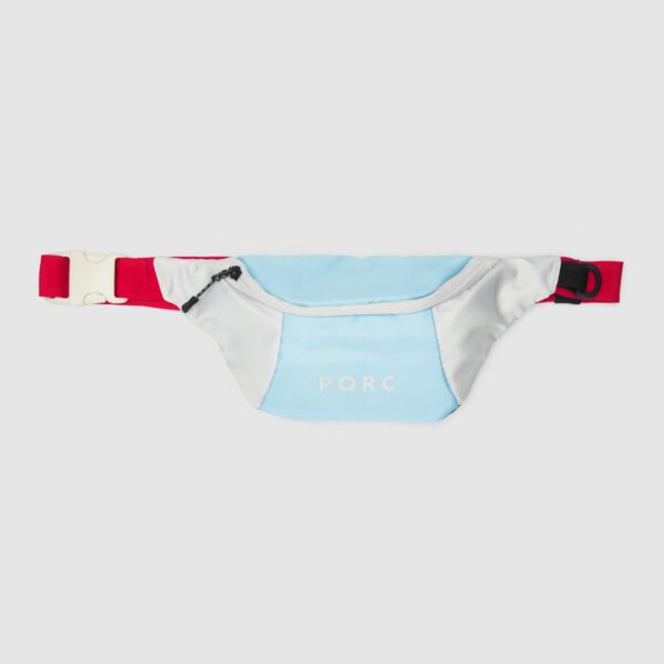 "Incognito" Aqua/Off white Reversible Hip Bag