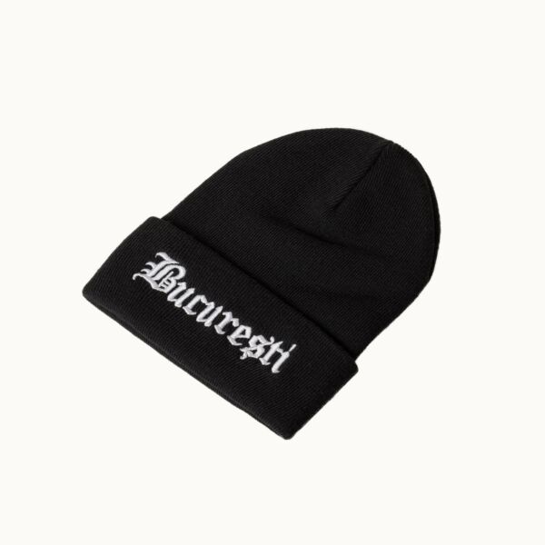 "Bucuresti" Black Beanie