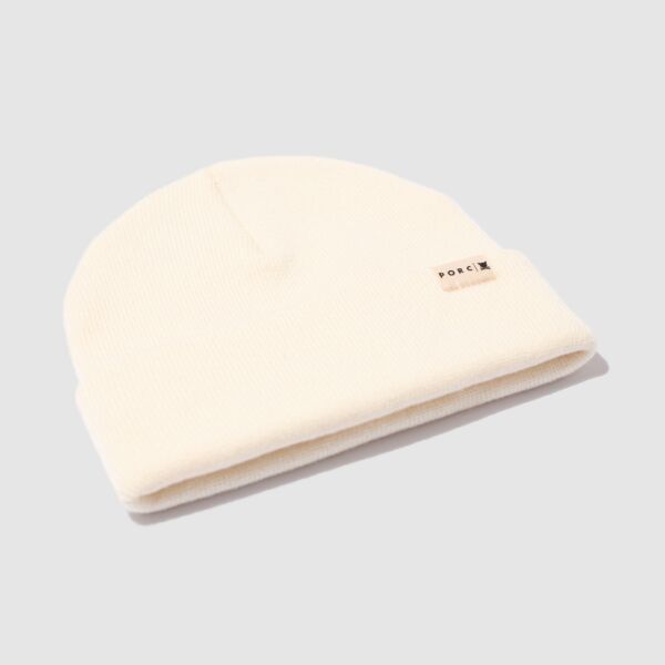 "Factor" Off White Beanie