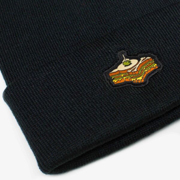 "Toast" Black Beanie