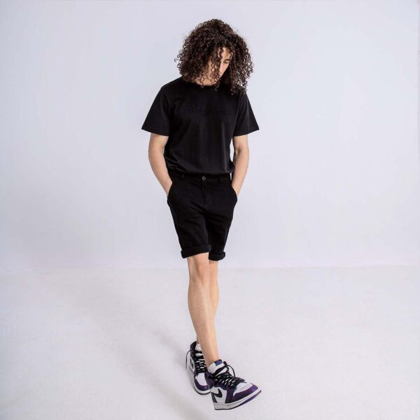 "Essential Logo" Black Short Chinos