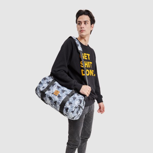 "Logo" Camouflage Grey Small Duffel Bag