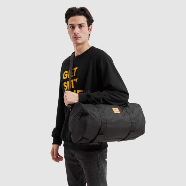 "Logo" Black Small Duffel Bag