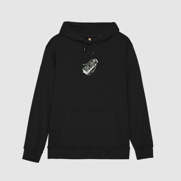 "All Day" Black Hooded Sweat