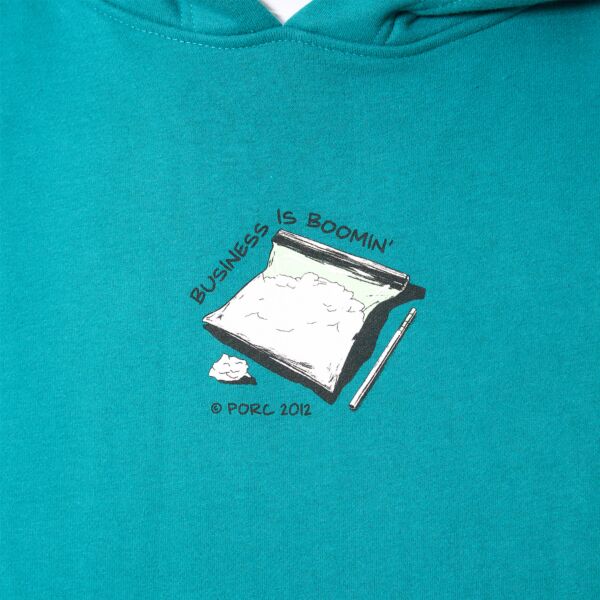 "Boomin" Teal Hooded Sweat