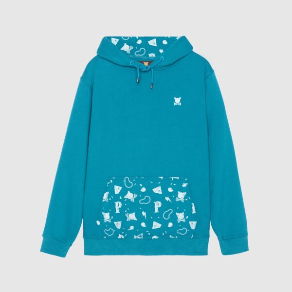 "Conspiracy" Teal Hooded Sweat