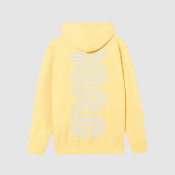 "Linear" Yellow Zipper Hooded Sweat