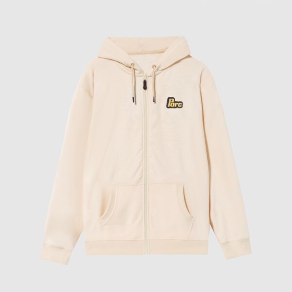 "Tilted" Zipper Hooded Sweat
