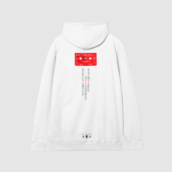 "DXSSIII_008" White Hooded Sweat