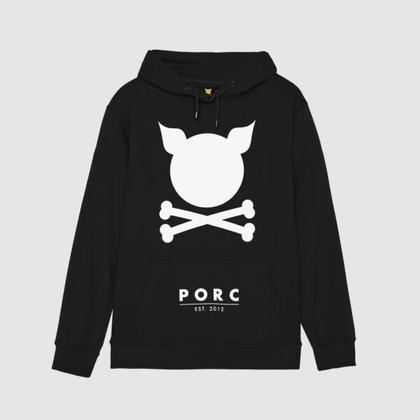 "Logo" Black Hooded Sweat