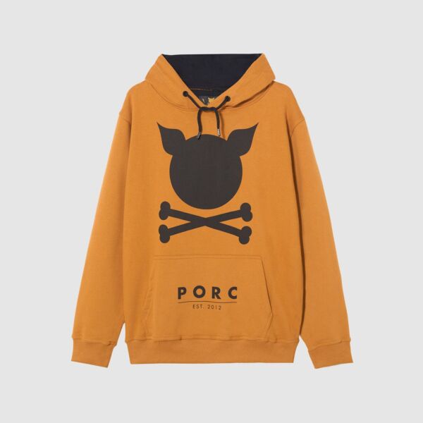 "Logo" Brown Hooded Sweat