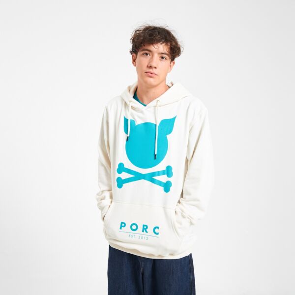 "Logo" Off white Hooded Sweat
