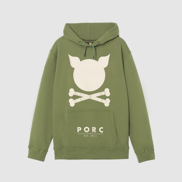 "Logo" Olive Hooded Sweat