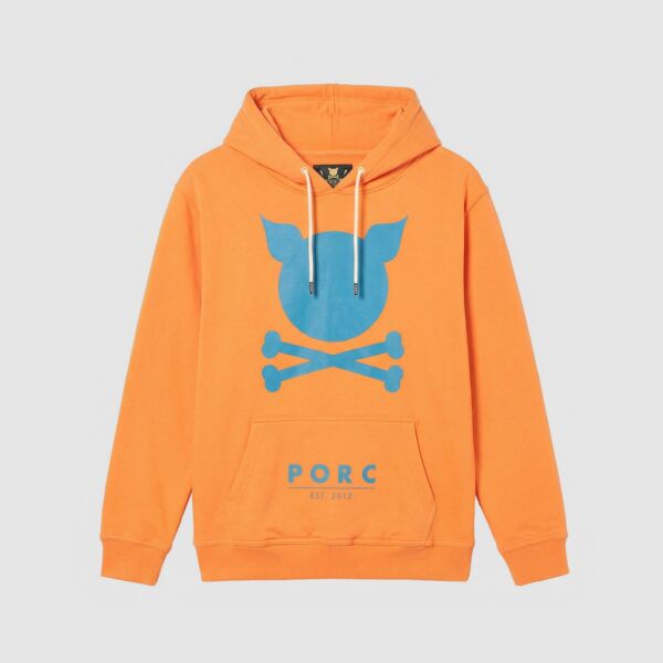 "Logo" Orange Hooded Sweat